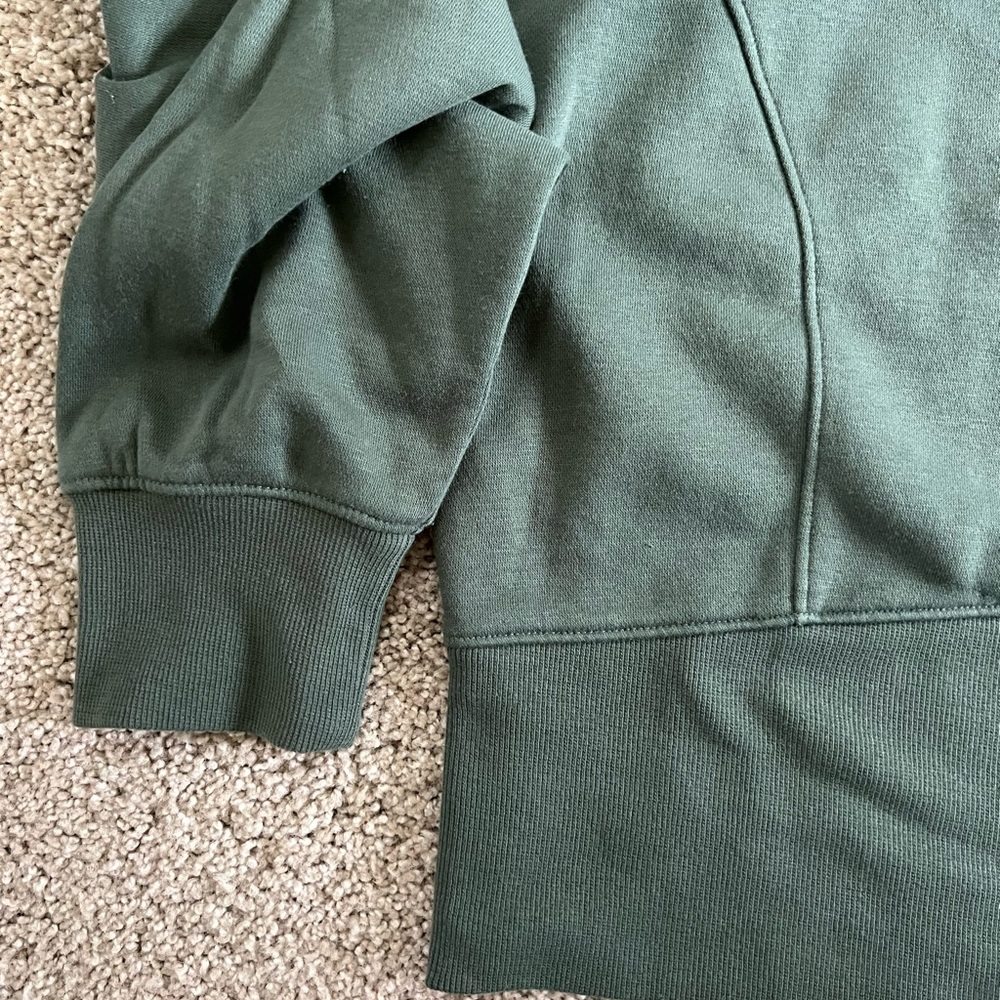 Forest Green Half-Zip Pullover Sweatshirt - Picture 2 of 3